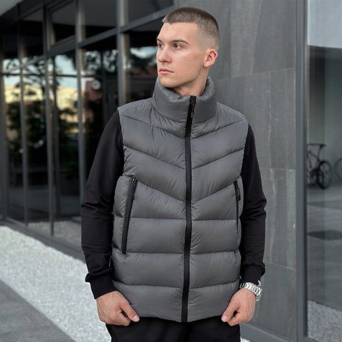 Чоловічий жилет PUFFER Графіт, 2XL OWzi2977ba6 фото