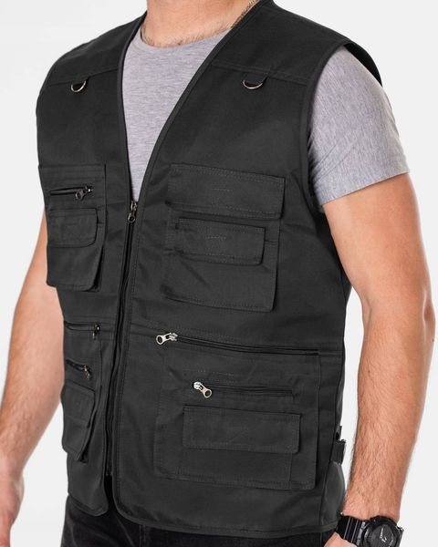 Жилетка Cotton Чорна, 8XL 00001 фото