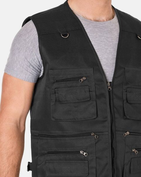 Жилетка Cotton Чорна, 8XL 00001 фото